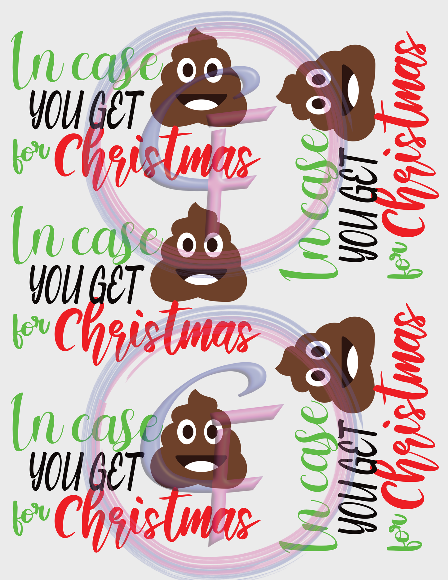 8.5"X11" Sublimation Sheet Transfer for Toilet Paper/Tissue Christmas theme